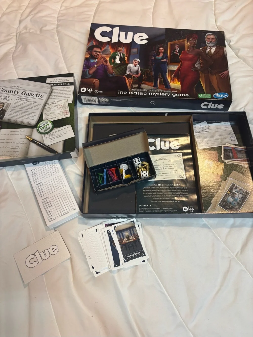 Clue Board Game for Ages 8 and Up, Reimagined Clue Game for 2-6 Players, Mystery